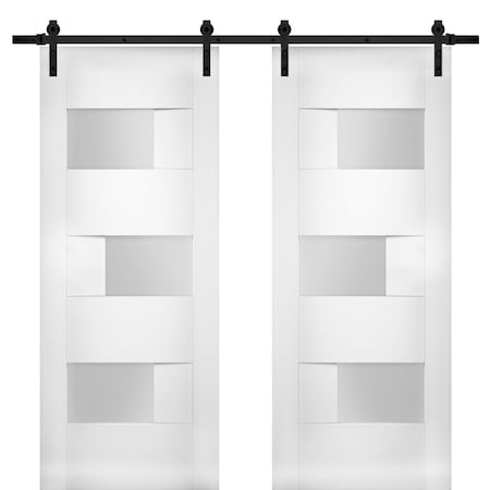 Vdomdoors Double French Interior Door, 84" x 84", Chocolate SETE6933DB-WS-56